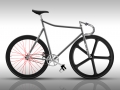 custom handbuilt steel frame for track bike