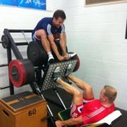 Sir Chris Hoy’s leg press